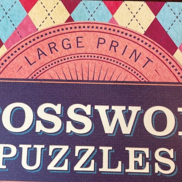 Large Print Crossword Puzzles Adult Activity Book New - Picture 2 of 6